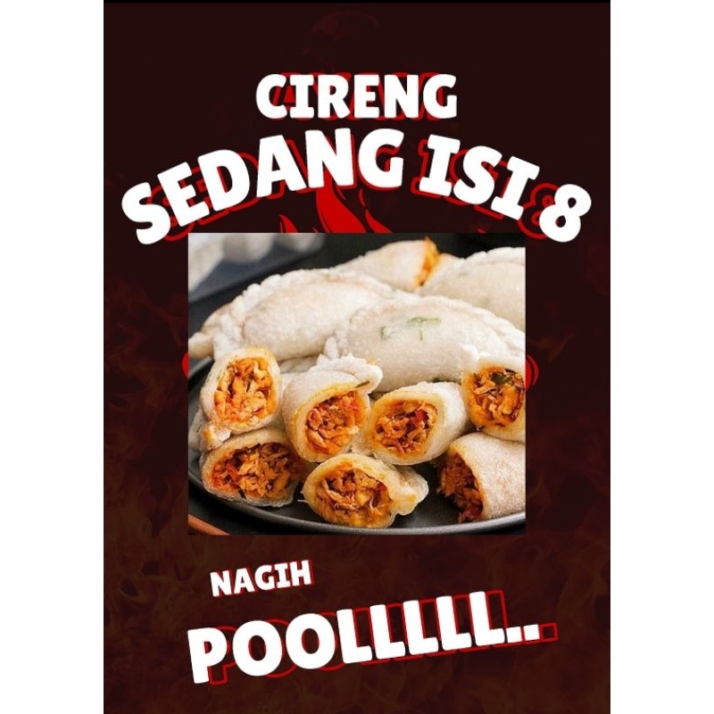 

cireng isi ayam suwir ukuran sedang,cireng isi ayam mercon,cireng isi