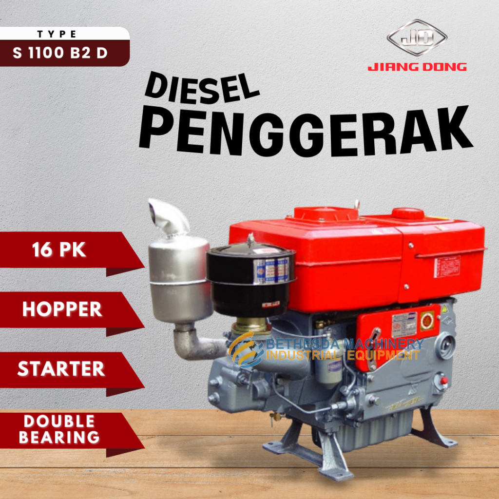 Mesin 16 Pk Hopper Diesel engine Jiangdong S 1100 A D (Starter)