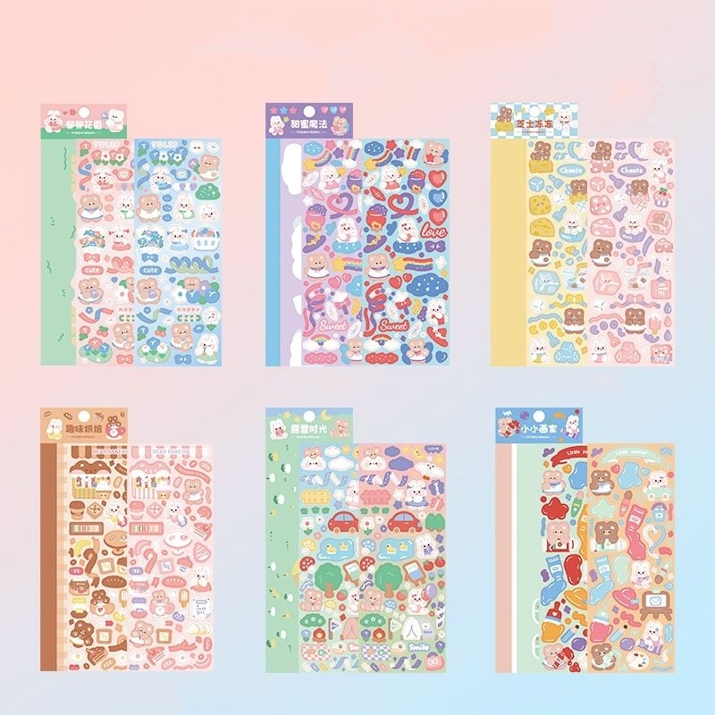 

SET ISI 2 LEMBAR STICKER LUCU IMUT BEAR BUNNY RABBIT BERUANG KELINCI