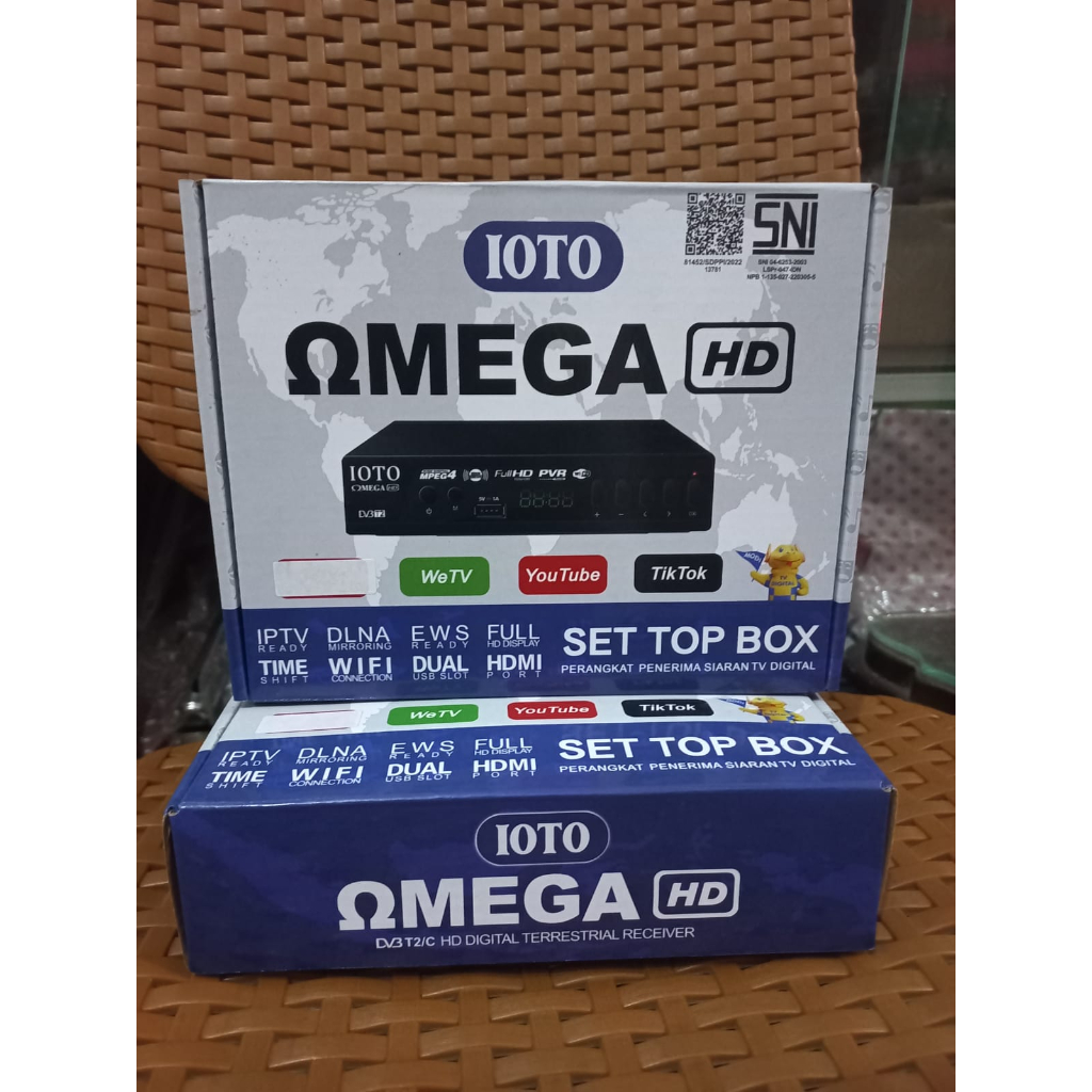 SET TOP BOX IOTO OMEGA RECEIVER SIARAN TV DIGITAL STB DVB T2