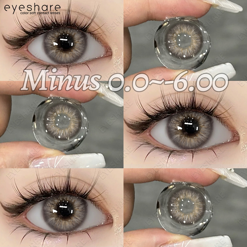 （COD)Eyeshare OMG seri softlens grey minus（-1.00 s/d -8.00）diameter 14mm lensa kontak minus kadar ai