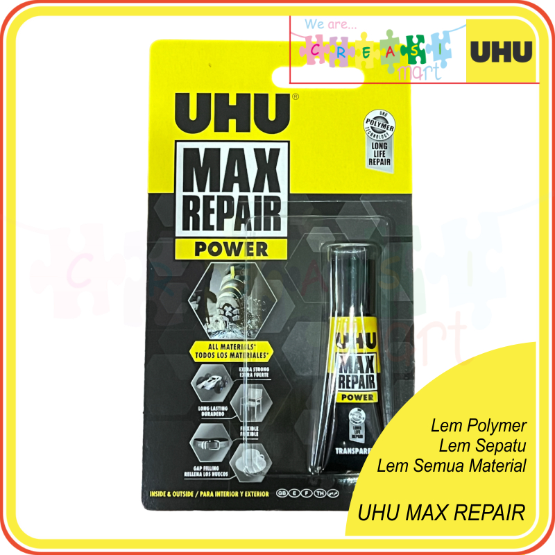 

UHU MAX REPAIR Lem Sepatu Semua Material POLYMER POWER EXTREME ADHESIVE 8g 100% ORIGINAL