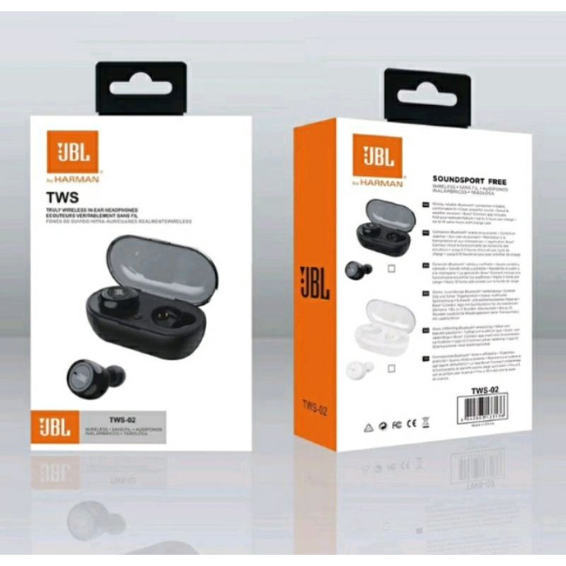 BEST ACC - HANDSFREE HEADSET HF EARPHONE BLUETOOTH UBL TWS 02 WIRELESS V5.0 STEREO