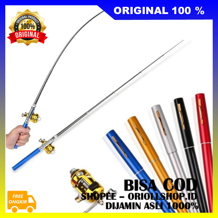 Joran Telescopic Pancing Mini Unik/ Joran Pancing / Rod Pen Pancing / Mini Pen Fishing Rod / Spinnin