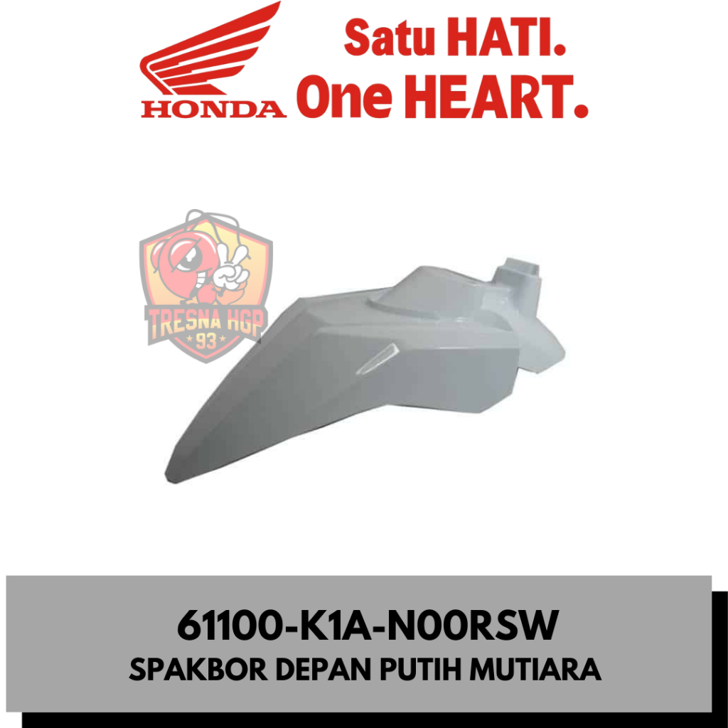 61100-K1A-N00RSW SPAKBOR DEPAN PUTIH BEAT LED K1A ORIGINAL | FENDER FR 61100K1AN00RSW