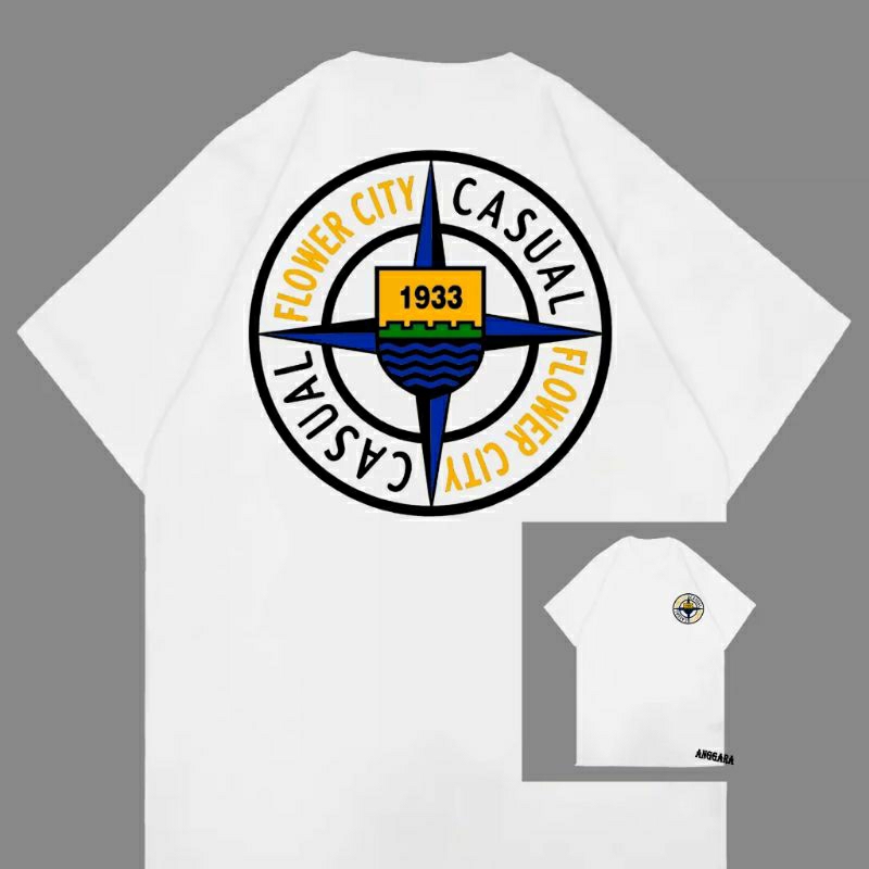 KAOS FLOWERS CITY/KAOS CASUAL BOBOTOH PERSIB BISA COD