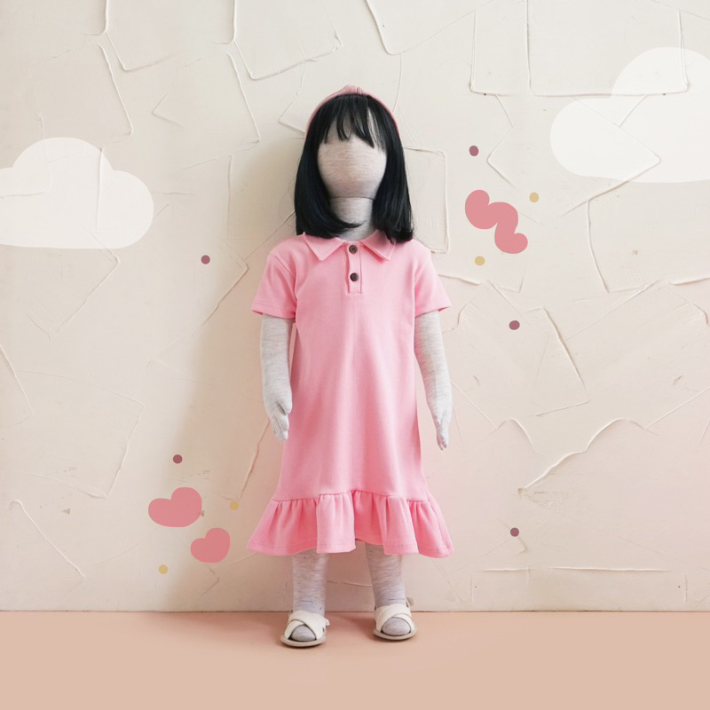 Bambina Dress Rib / Dress Anak Perempuan