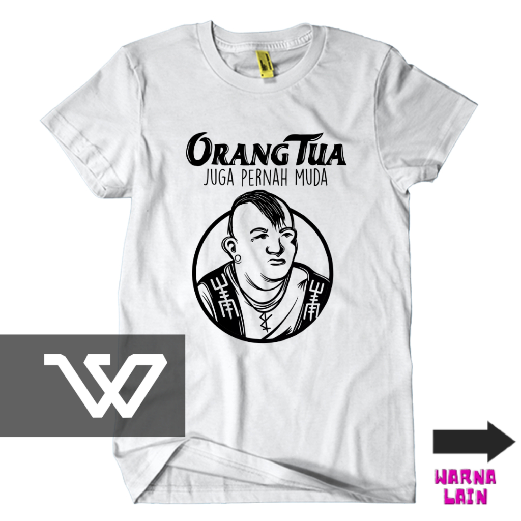 KAOS TYPOGRAP ORANG TUA JUGA PERNAH MUDA SIZE S - 7XL DEWASA JUMBO BIGSIZE BIG SIZE & KAOS ANAK KAOS