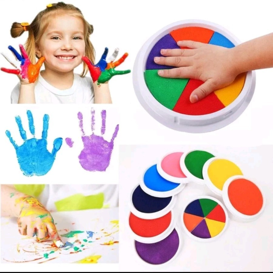 

KAN 6 In 1 Multicolor Tinta Stamp Kerajinan Tangan Ink Pad Seni Kreatip