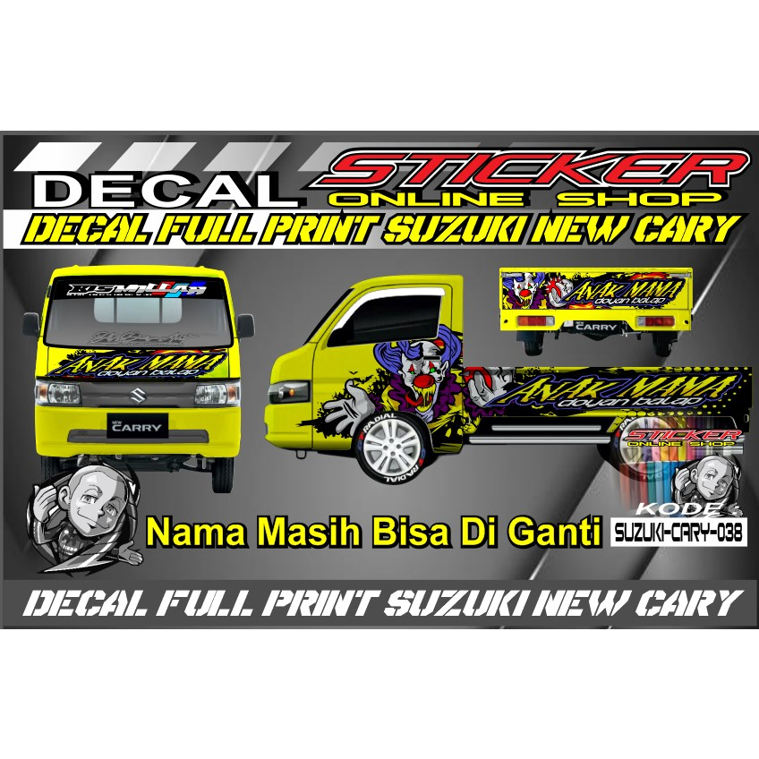 stiker decal New Carry Pick Up. stiker decal full body