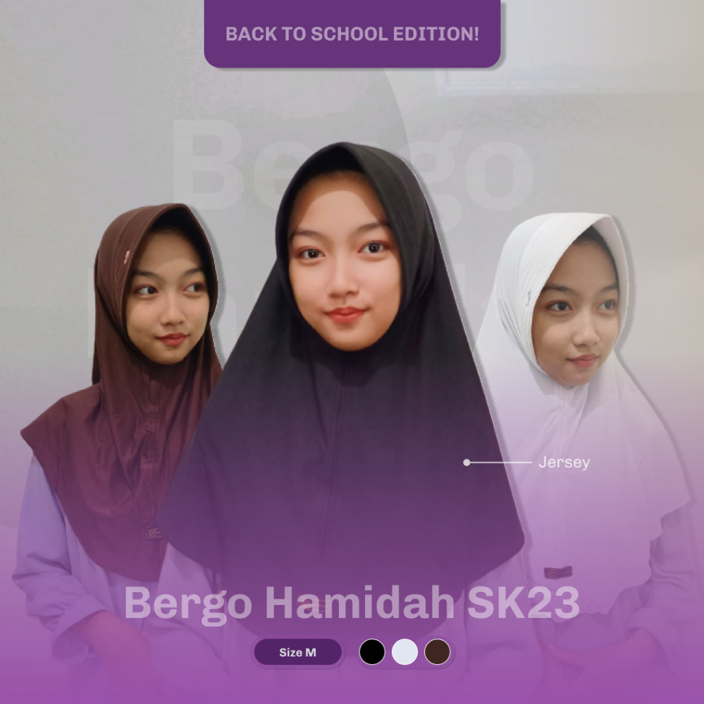 Bergo Sekolah | Hijab Sekolah Hamidah SK23