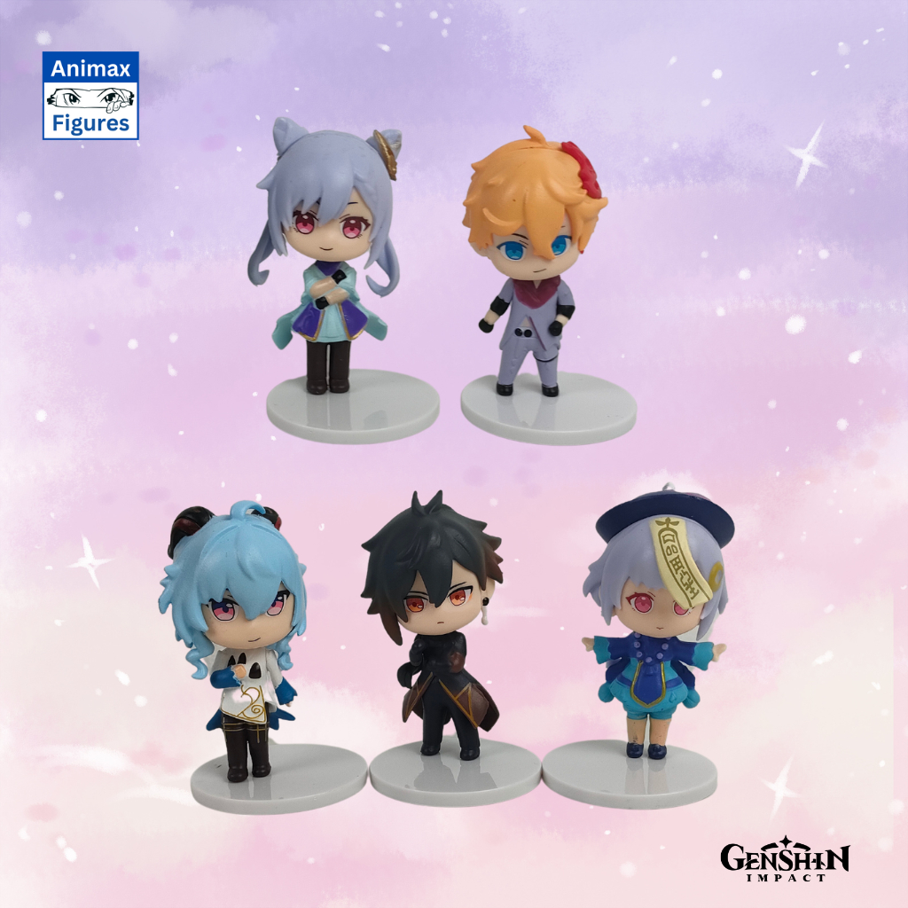 [BISA COD + GRATIS ONGKIR] Action Figure Genshin Impact ZhongLi Xiao GanYu QiQi Childe KeQing FULL S