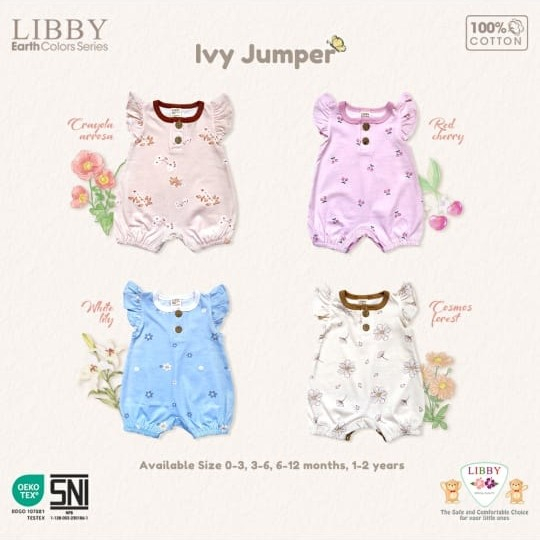 Libby Ivy Ruffle Jumper Motif Girl Series 0-2 Tahun