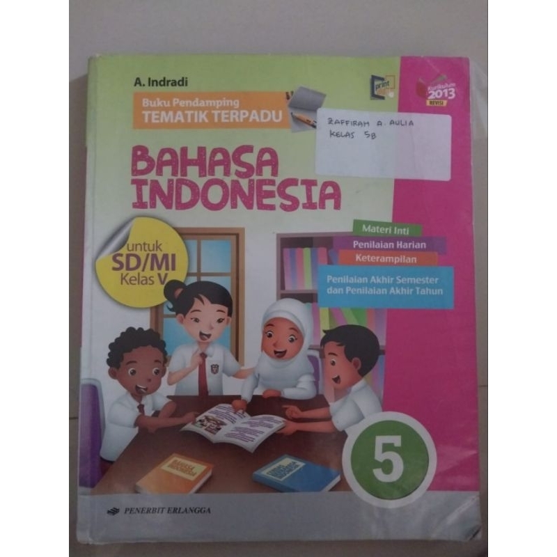 

Buku second/bekas Bahasa indonesia kelas 5 Penerbit Erlangga