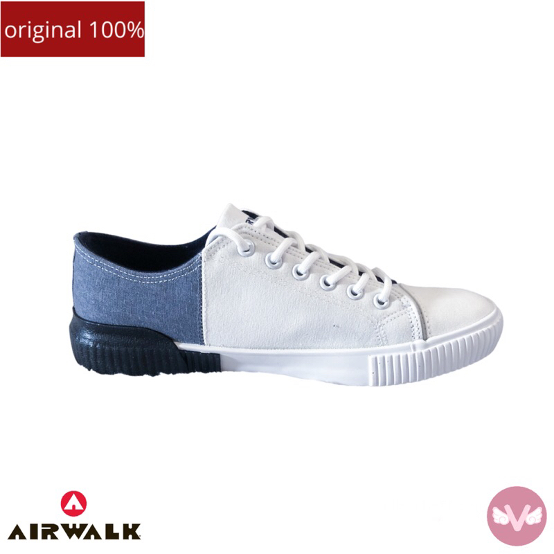 Airwalk Shoes Sepatu Airwalk Pria Sepatu Sneakers Pria Sepatu Pria Airwalk Original 100% White Blue 