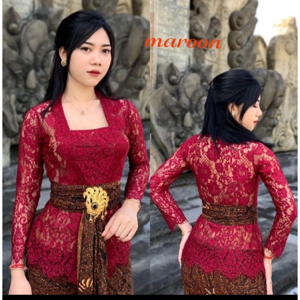 kebaya bali brokat kutubaru lengan panjang modern bahan street kebaya brokat wisuda kebaya brokat at