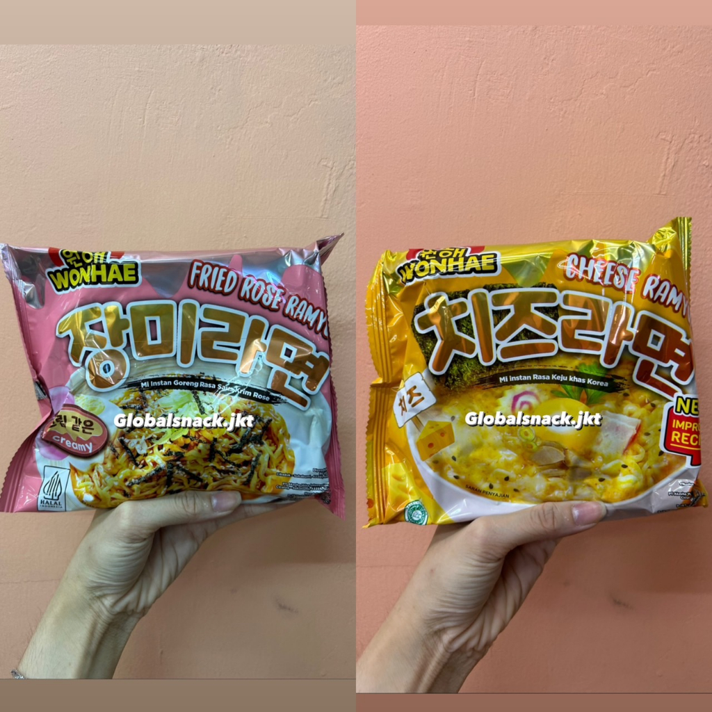 

Mujigae by Wonhae Fried Rose Ramyun / Mujigae by Wonhae Cheese Ramyeon 120GR