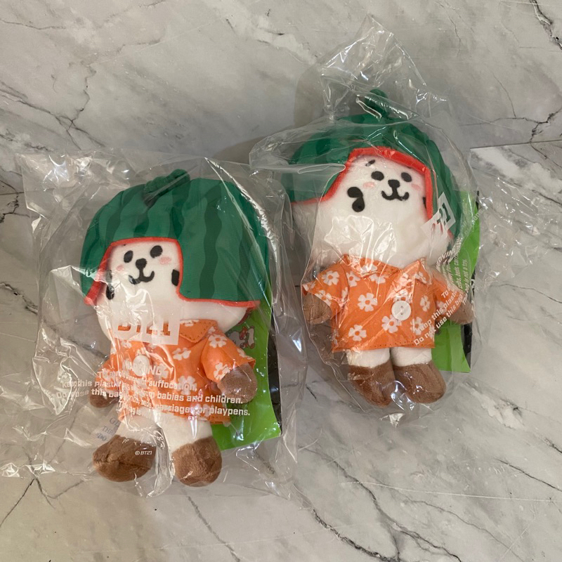 READY BT21 RJ Summer edition doll semangka watermelon official keyring