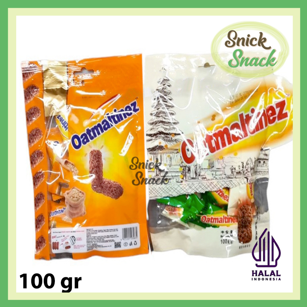 Oatmaltinez Oat Choco 100 gr Pouch White Chocolate Biskuit Oats Bar Cokelat