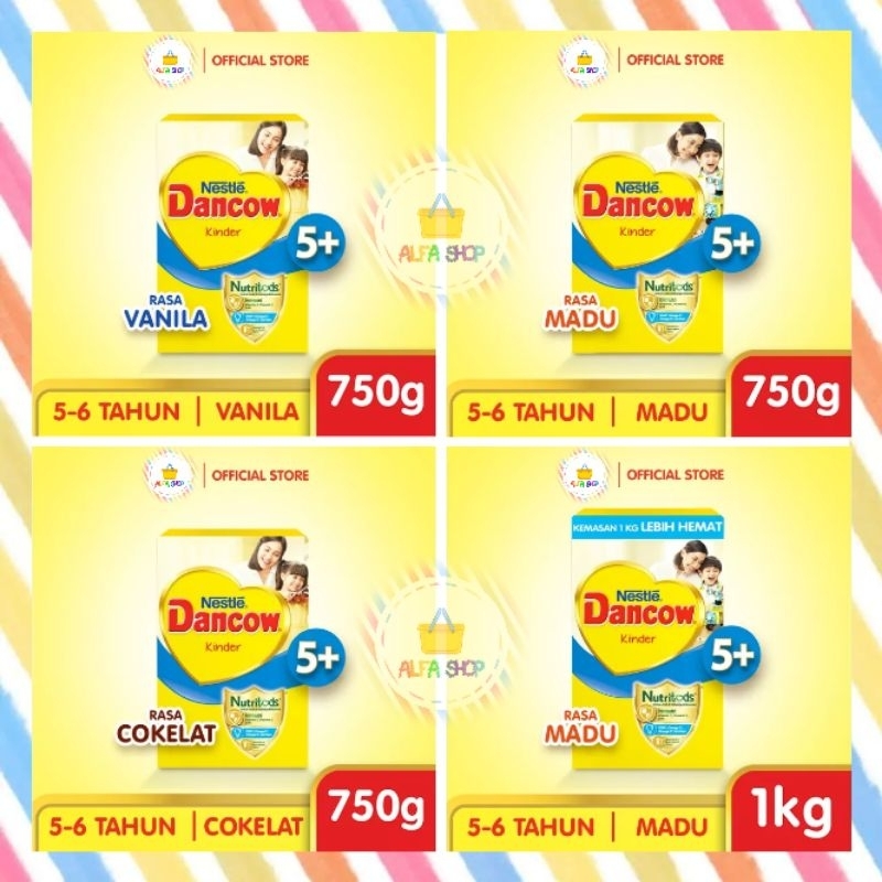 Susu Nestle Dancow 5+ 750g - 1kg Vanila / Coklat / Madu