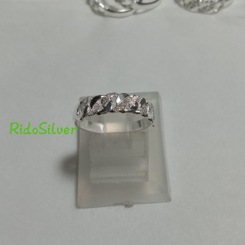 Cincin perak rantai tata pasir dewasa ( perak asli murni )