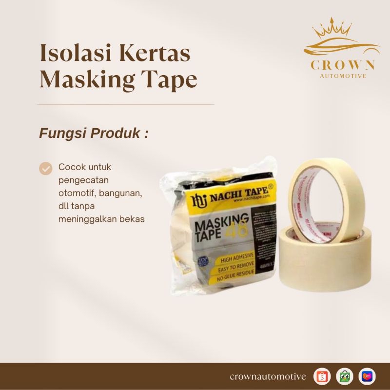 

Isolasi Kertas Nachi / Masking Tape Nachi 24 mm x 20 yard