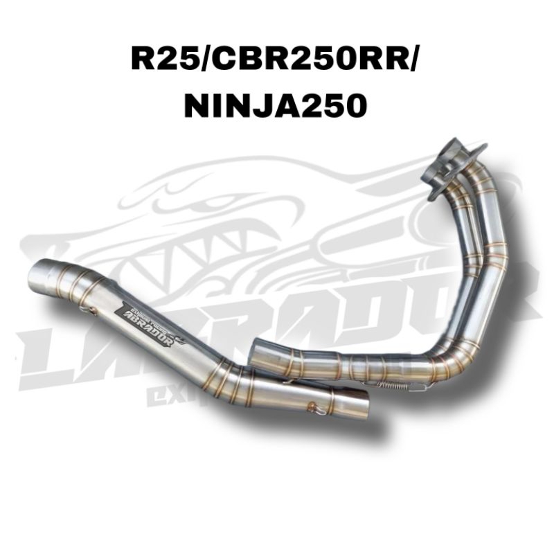 Leher/Header knalpot CBR250RR/R25/Ninja250 stainless original labrador