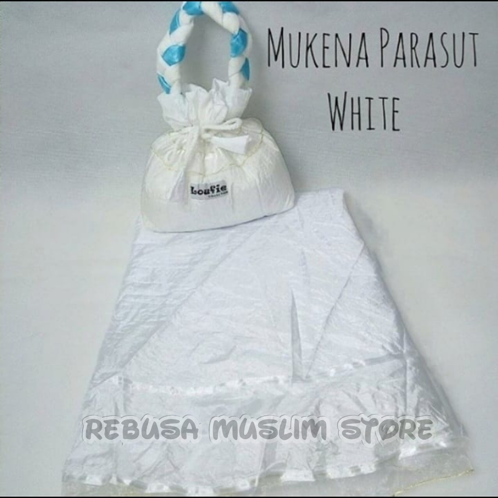 KHUSUS PUTIH Mukena Parasut Jumbo Mukena Parasut Loufie Mukena Loufie putih Grosir Mukena Murah