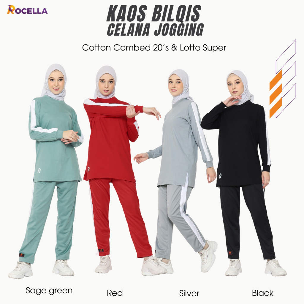 Baju Kaos Atasan Setelan Seragam Olahraga Muslim Muslimah Senam Aerobik Guru Lari Jogging Lengan Pan