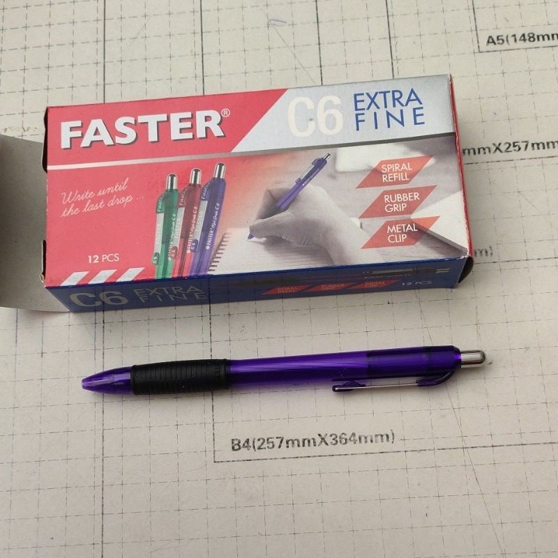 

Pulpen Faster C6 HITAM, harga utk 1 lusin