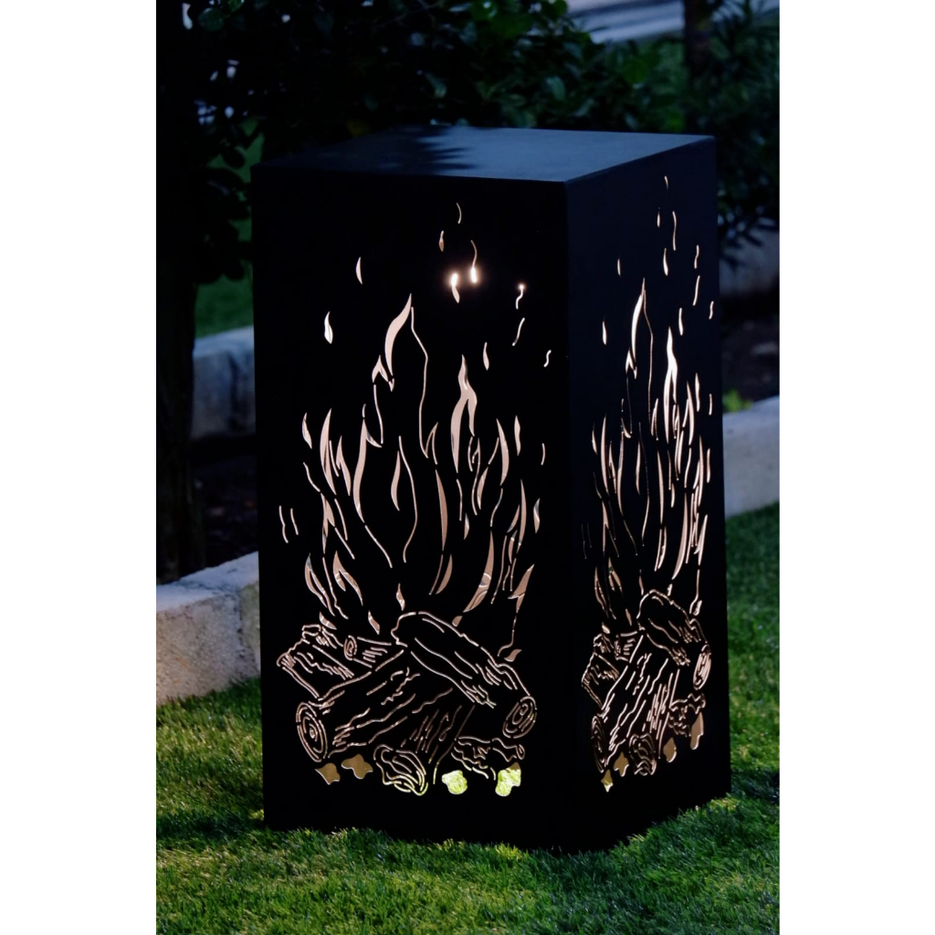 Lampu Taman Aestetic Model Api Unggun/Cutting Plat/30X30X60