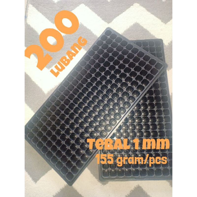 Tray Semai Potray Seedling Tray 200 Lubang Paling Tebal 1mm PREMIUM