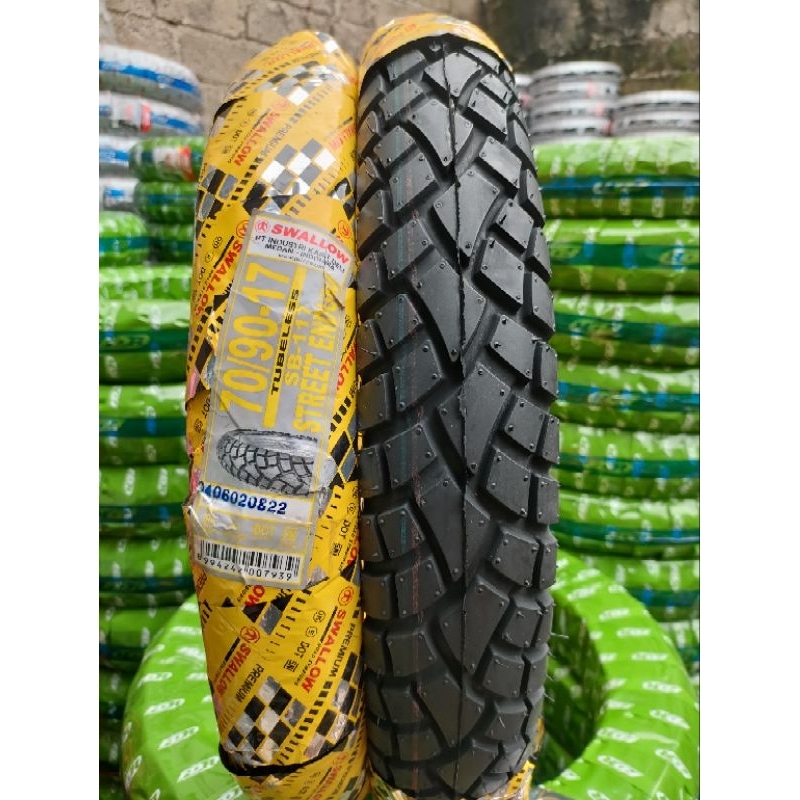 Ban tubeless swallow street enduro(double perpouse)70/90-17 free pentil 100% asli