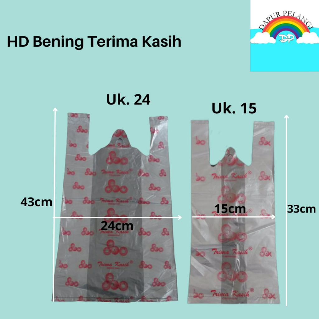 Kantong Plastik/Kantong Terima Kasih/Hd Mega Bening Terima Kasih 15-24