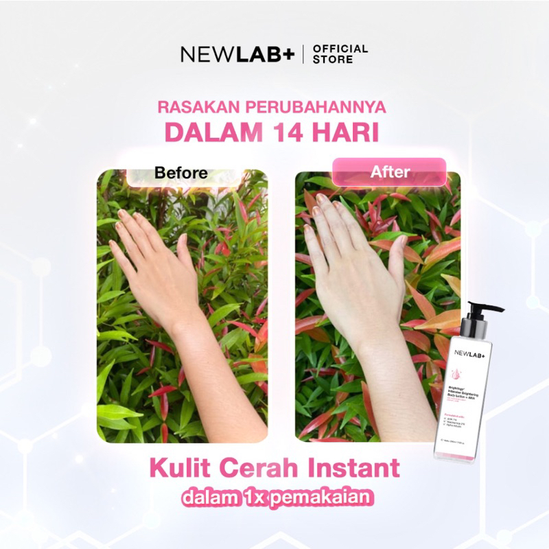 Newlab body lotion aha brightening pencerah kulit Newlab+ New Lab Brightlogy intensive brightening body Lotion NEWLAB