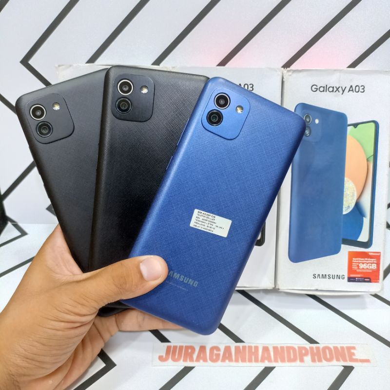 samsung A03 Ram 4/128GB + 4/64GB + 3/32GB Hp Second Seken Bekas Fullset Batangan