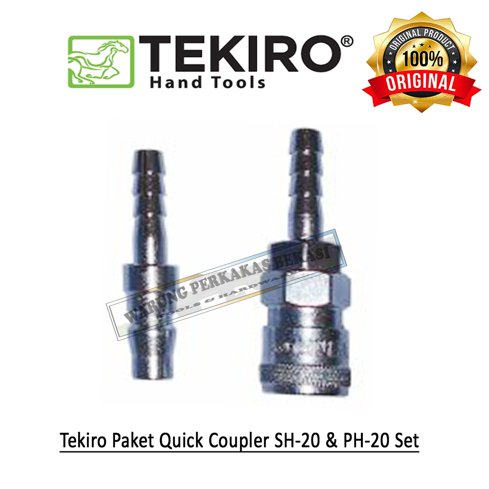 RB Tekiro 1 Set SH20-PH20 Quick Coupler Nepple Selang Kompresor Angin Type SH-20 Dan PH-20