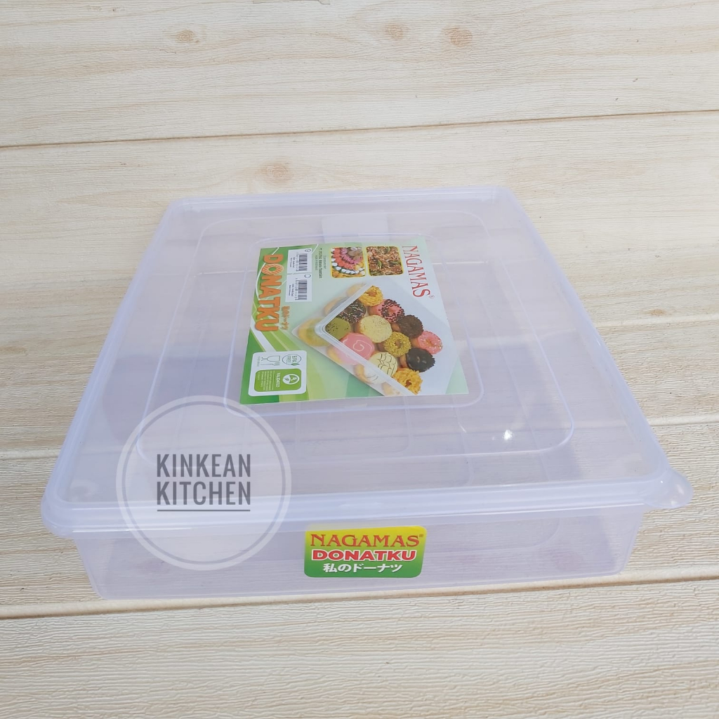 Tempat Donat Box Donat Kotak Donat Plastik Donatsu - Nagamas