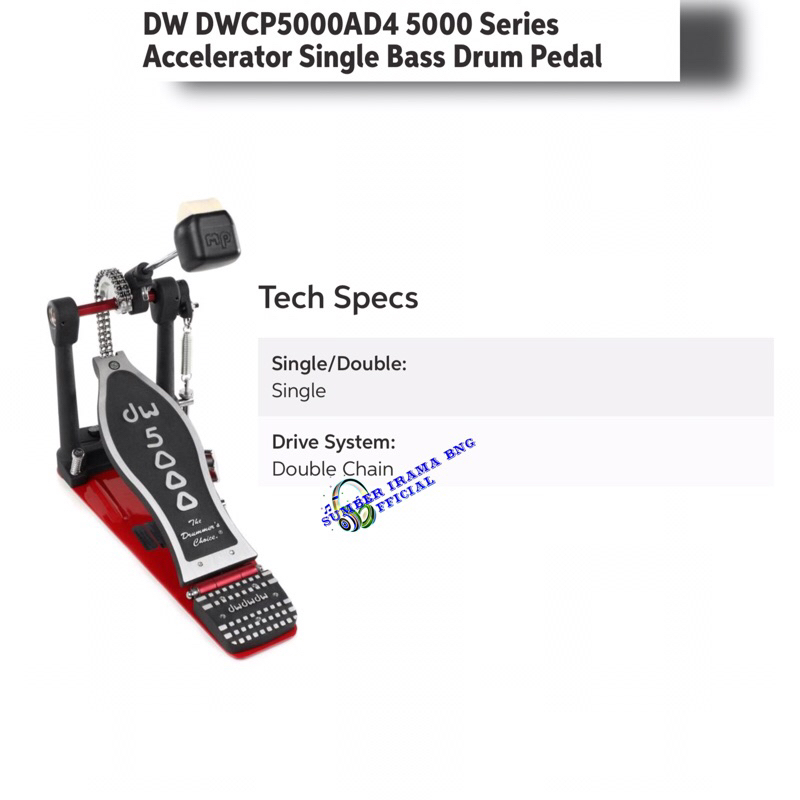 DW 5000 SERIES ACCELERATOR SINGLE PEDAL BASS DRUM