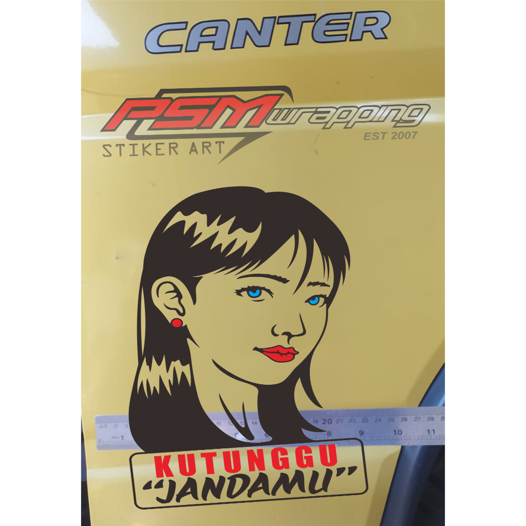 STIKER KACA MOBIL BODY PINTU CANTER TRUK DLL