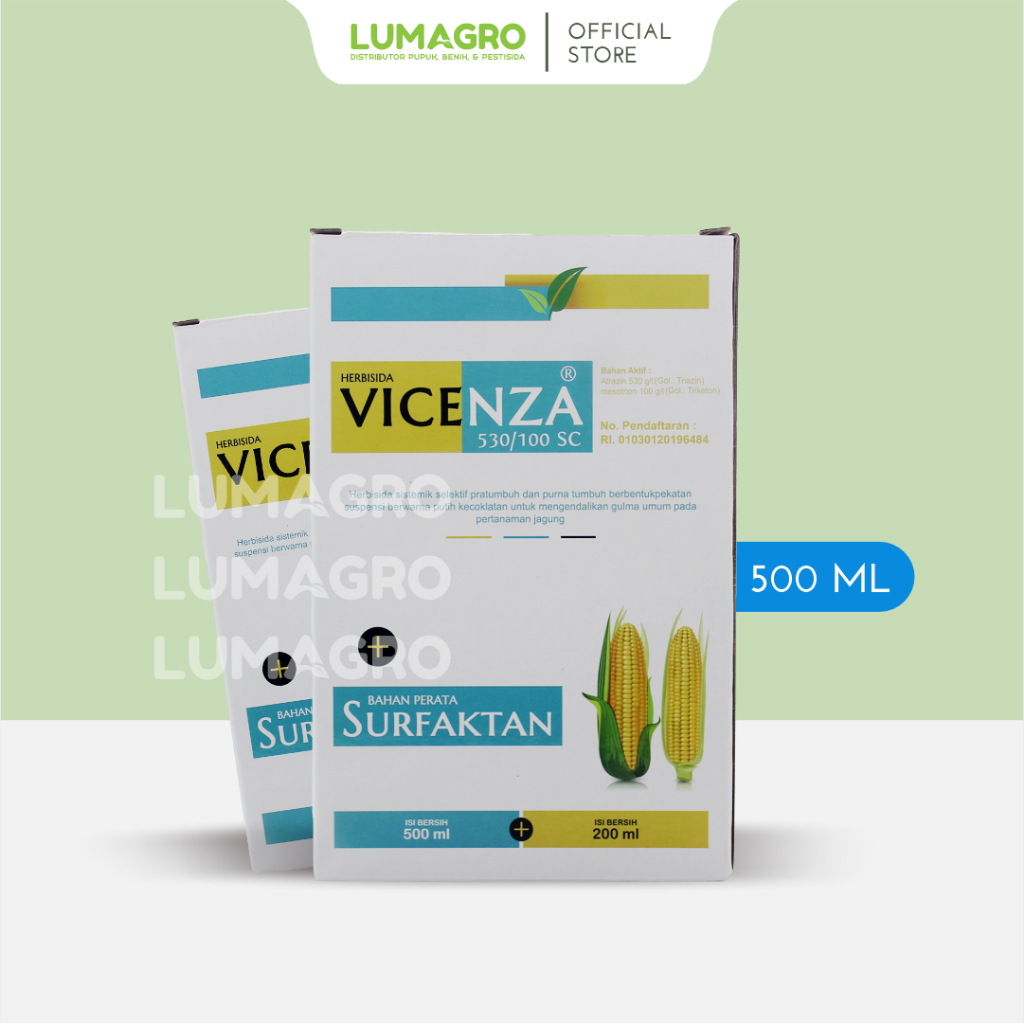 Herbisida Vicenza 500ml Atrazin Mesotrion Pencegah Rumput Pada Tanaman Selektif Jagung Visenza