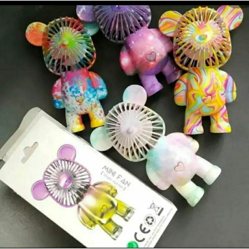 Kipas Karakter Beruang Mini Warna Random