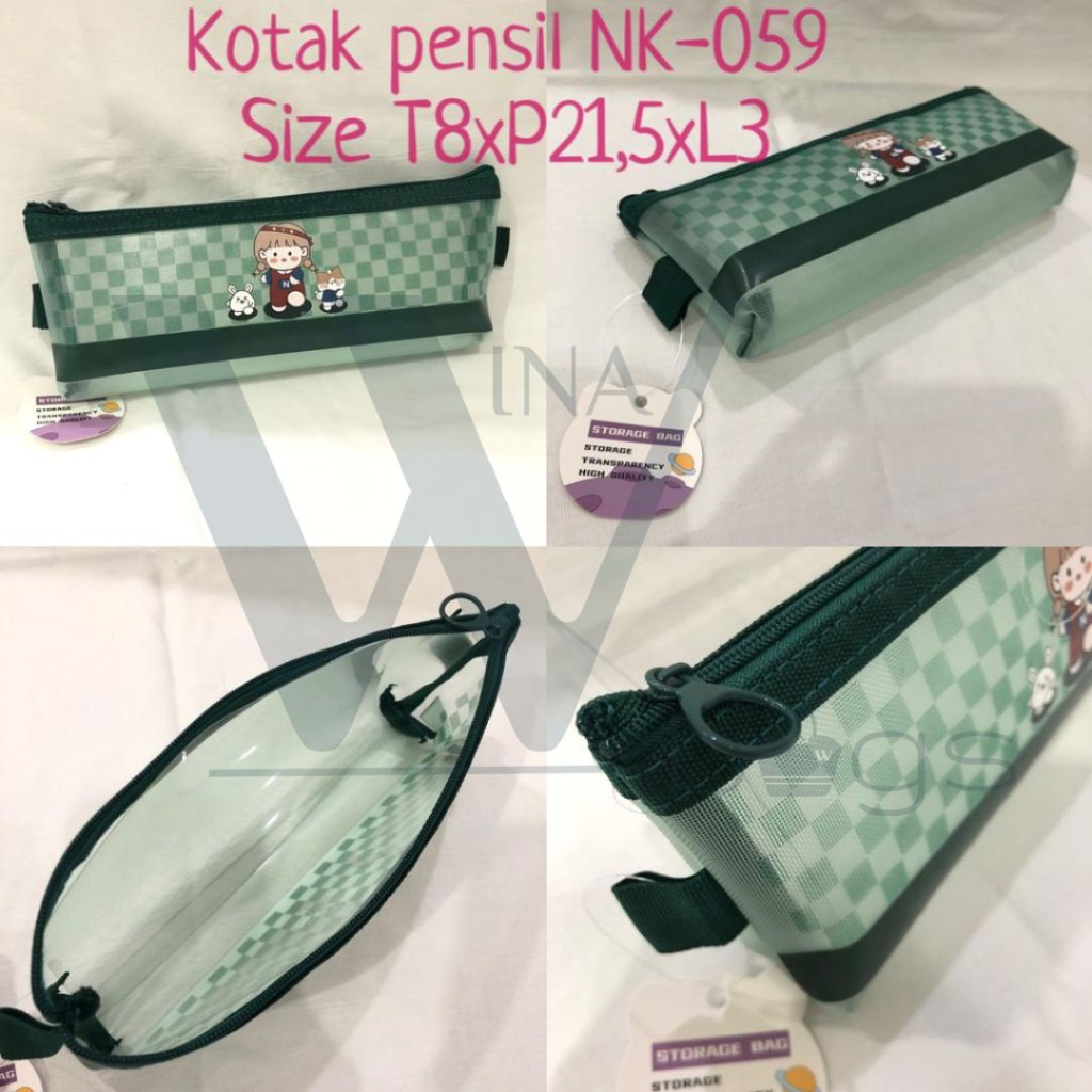 

WinaBags_KOTAK PENSIL KOREA LUCU NK-059 / TEMPAT PENSIL TRANSPARAN IMPORT