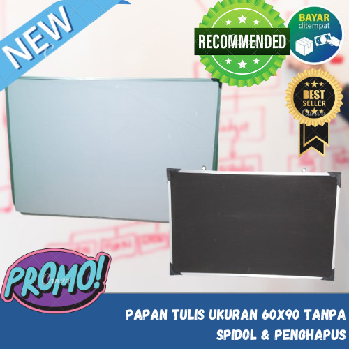 

60X90 PAPAN WHITEBOARD MURAH TANPA SPIDOL DAN PENGHAPUS BOLAK=BALIK