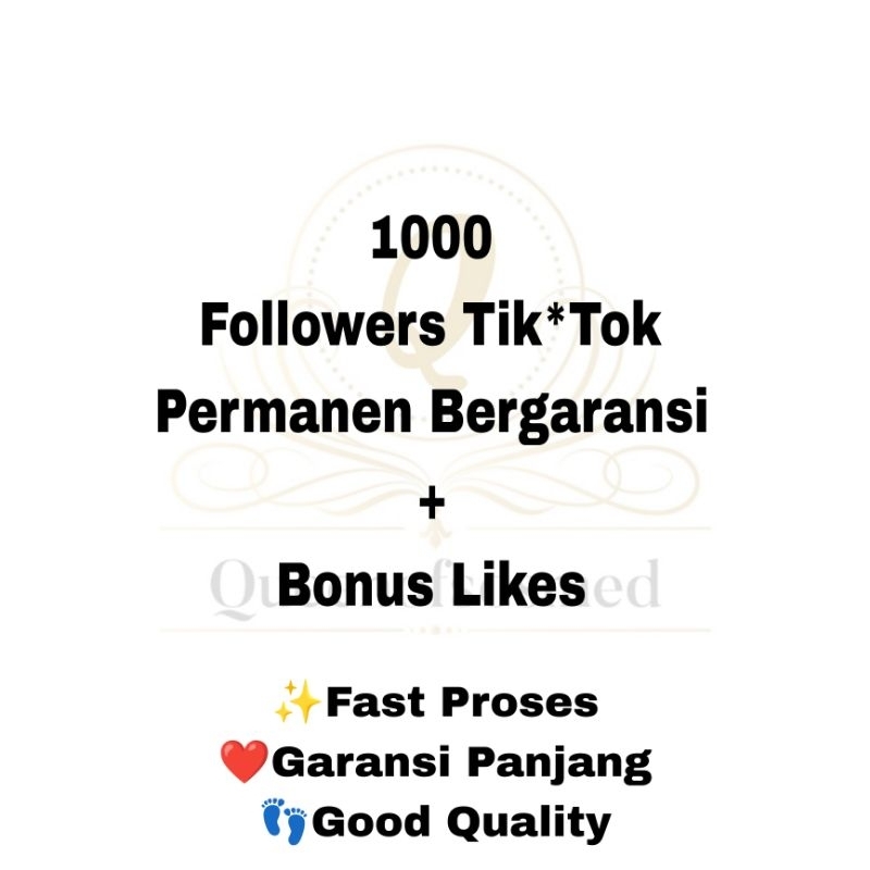 1000 Followers Tiktok Permanen Bergaransi