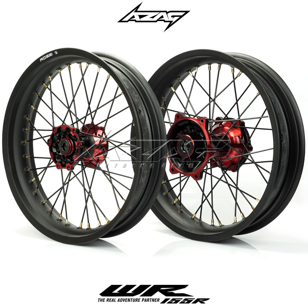 velg set motor yamaha wr 155 ring 17 modif supermoto rossi scarlet