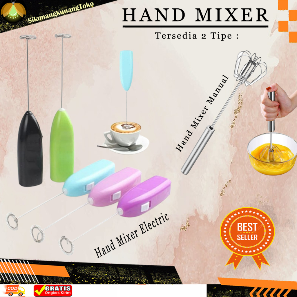 (SKN) Hand Mixer Mini Kecil / Alat Pengocok Telur Kopi Portable