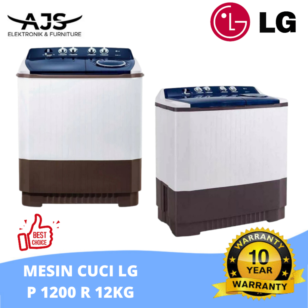 MESIN CUCI LG WP 1200 R 12KG 2 TABUNG 1200R LOW WATT