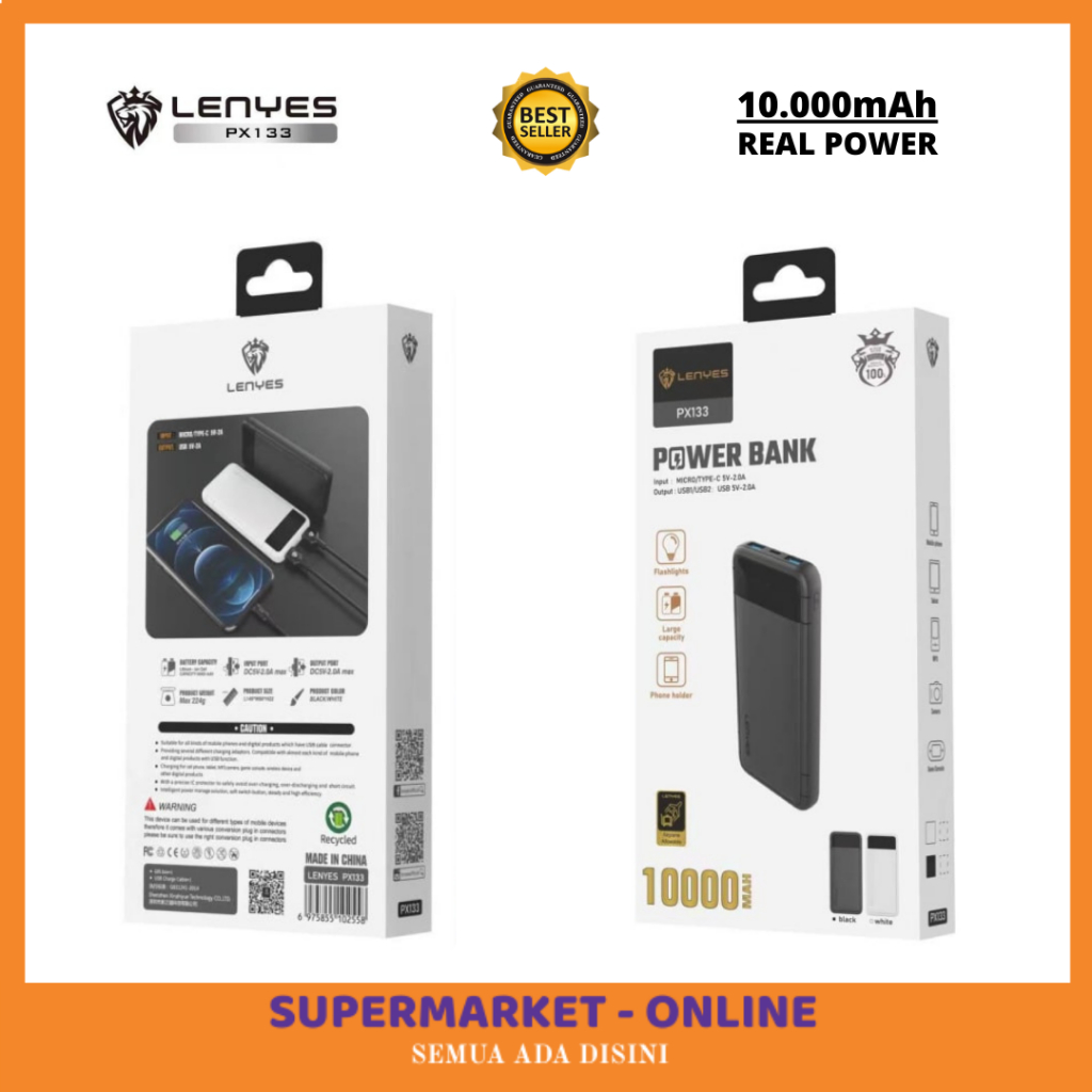REAL POWER!! POWERBANK POWER BANK PB 5000MAH DAN 10000MAH BUAT HANDPHONE HP TABLET HARGA PROMO