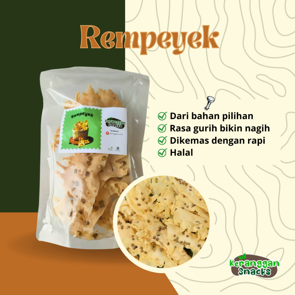 

KERIPIK REMPEYEK/PEYEK ( KHAS EKOWISATA KERANGGAN)